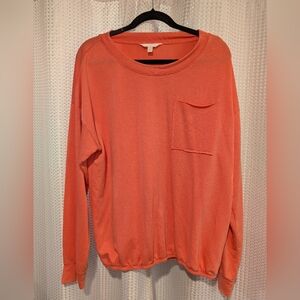 LC Lauren Conrad Vibrant Orange Sweatshirt
